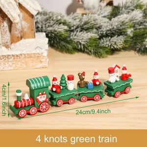 Wooden & Plastic Christmas Decorative Train Model Kit - wooden 28
