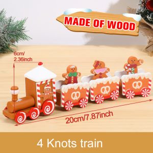 Wooden & Plastic Christmas Decorative Train Model Kit - wooden 29