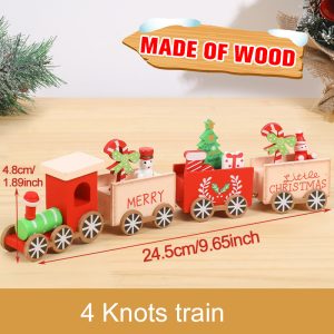 Wooden & Plastic Christmas Decorative Train Model Kit - wooden 30