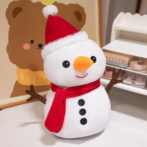 Christmas Plush Toy Collection - Stuffed Animal Dolls for Kids & Home Decor - Snowman