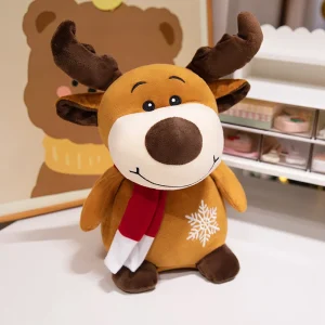 Christmas Plush Toy Collection - Stuffed Animal Dolls for Kids & Home Decor - Elk