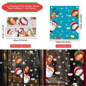 Reusable Christmas Window Clings - Waterproof Static Decals for Home Decor - sticker 2