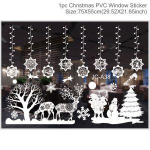 Reusable Christmas Window Clings - Waterproof Static Decals for Home Decor - sticker 11