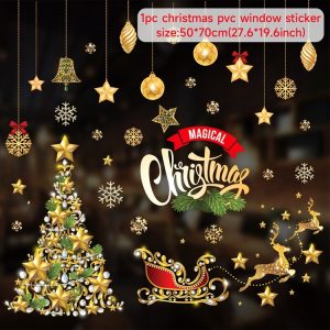 Reusable Christmas Window Clings - Waterproof Static Decals for Home Decor - sticker 21