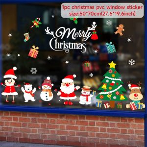 Reusable Christmas Window Clings - Waterproof Static Decals for Home Decor - sticker 23