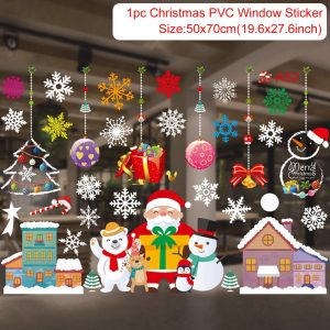 Reusable Christmas Window Clings - Waterproof Static Decals for Home Decor - sticker 24