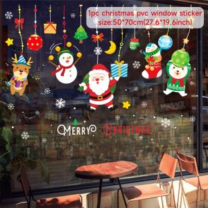 Reusable Christmas Window Clings - Waterproof Static Decals for Home Decor - sticker 30