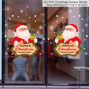Reusable Christmas Window Clings - Waterproof Static Decals for Home Decor - sticker 35