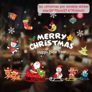 Reusable Christmas Window Clings - Waterproof Static Decals for Home Decor - sticker 38