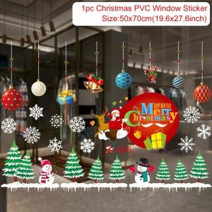 Reusable Christmas Window Clings - Waterproof Static Decals for Home Decor - sticker 40