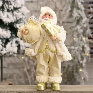 30CM Plush Santa Claus Doll Christmas Desktop Ornaments & New Year Gift - A gift package 1pc