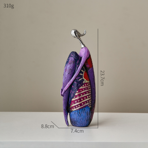 Abstract Character Sculpture - Modern Resin Desktop Art Ornaments - B Purple Blue