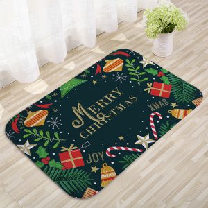 Christmas Pattern Entry Mat - Non-Slip Indoor/Outdoor Festive Doormat