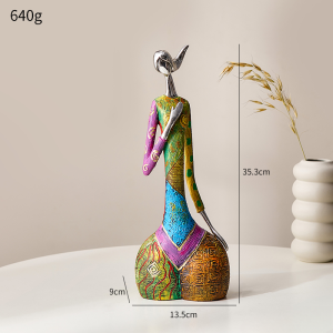 Abstract Character Sculpture - Modern Resin Desktop Art Ornaments - C