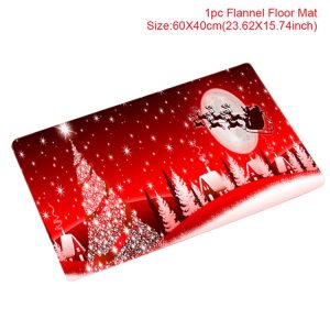 Christmas Pattern Entry Mat - Non-Slip Indoor/Outdoor Festive Doormat - 1