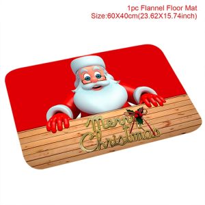 Christmas Pattern Entry Mat - Non-Slip Indoor/Outdoor Festive Doormat - 3