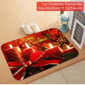 Christmas Pattern Entry Mat - Non-Slip Indoor/Outdoor Festive Doormat - 6