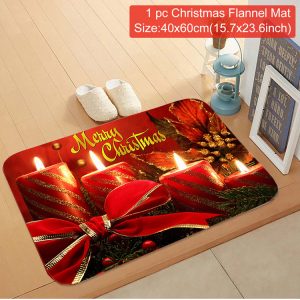 Christmas Pattern Entry Mat - Non-Slip Indoor/Outdoor Festive Doormat - 6