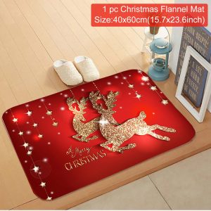 Christmas Pattern Entry Mat - Non-Slip Indoor/Outdoor Festive Doormat - 7