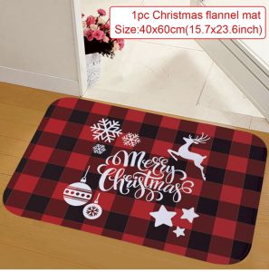 Christmas Pattern Entry Mat - Non-Slip Indoor/Outdoor Festive Doormat - 8