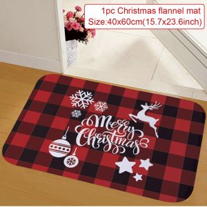 Christmas Pattern Entry Mat - Non-Slip Indoor/Outdoor Festive Doormat - 8