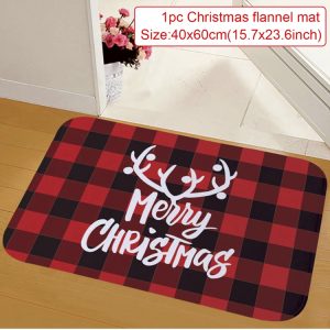 Christmas Pattern Entry Mat - Non-Slip Indoor/Outdoor Festive Doormat - 9