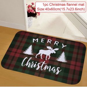 Christmas Pattern Entry Mat - Non-Slip Indoor/Outdoor Festive Doormat - 10