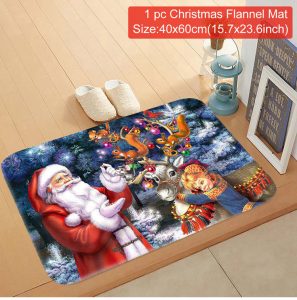 Christmas Pattern Entry Mat - Non-Slip Indoor/Outdoor Festive Doormat - 11