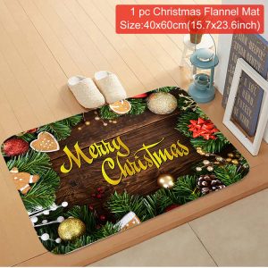 Christmas Pattern Entry Mat - Non-Slip Indoor/Outdoor Festive Doormat - 13