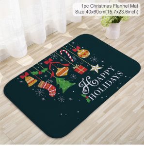 Christmas Pattern Entry Mat - Non-Slip Indoor/Outdoor Festive Doormat - 14