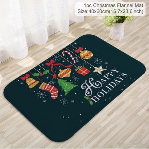 Christmas Pattern Entry Mat - Non-Slip Indoor/Outdoor Festive Doormat - 14