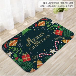 Christmas Pattern Entry Mat - Non-Slip Indoor/Outdoor Festive Doormat - 15