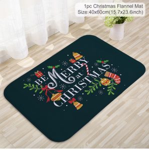 Christmas Pattern Entry Mat - Non-Slip Indoor/Outdoor Festive Doormat - 16