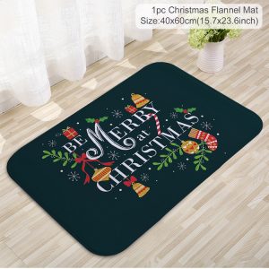 Christmas Pattern Entry Mat - Non-Slip Indoor/Outdoor Festive Doormat - 16