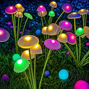 Waterproof Solar LED Mushroom Lights - Dual Mode Garden Ambiance Decor