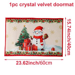 Christmas Pattern Entry Mat - Non-Slip Indoor/Outdoor Festive Doormat - style 22