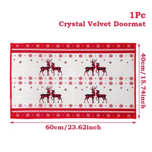 Christmas Pattern Entry Mat - Non-Slip Indoor/Outdoor Festive Doormat - style 26