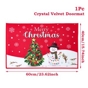 Christmas Pattern Entry Mat - Non-Slip Indoor/Outdoor Festive Doormat - style 27