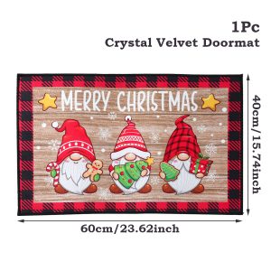 Christmas Pattern Entry Mat - Non-Slip Indoor/Outdoor Festive Doormat - style 29