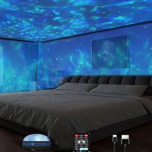 7-in-1 Galaxy Star Projector Night Light - Water Wave & Nebula Room Decor