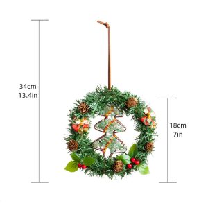 Artificial Wreath Wind Chimes Bells Window Hanging Ornament Crystal Tree Suncatcher Sun Catcher Home Decoration For Christmas - Aventurine tree