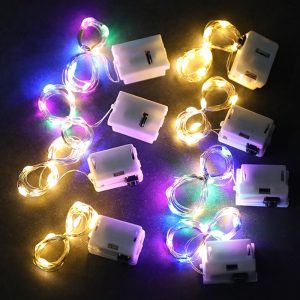 LED Copper Wire Fairy String Lights - Battery Operated Decorative Lighting