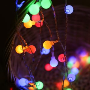 LED Globe Ball String Lights - USB & Battery Powered for Indoor/Outdoor Decor - Multicolor