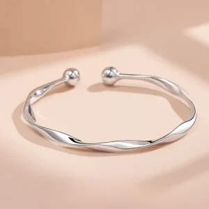 4PCS Stackable Bracelet Set - Rhinestone Snake & Green Crystal Charm Bangle - sliver 02