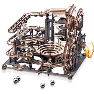 3D Wooden Puzzle Electric Marble Run Kit - Mechanical Brain Teaser Building Toy - STLGA01