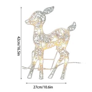 Lighted Mesh Reindeer Christmas Yard Decor - Weatherproof LED Outdoor Display - small