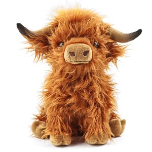 25cm Highland Cow Plush Toy - Soft Stuffed Animal Doll for Kids & Home Decor