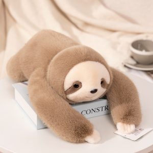 65cm Long-Arm Animal Plush Toy Pillow - Soft Raccoon, Panda, Sloth, Koala, Dinosaur - Sloth Krq