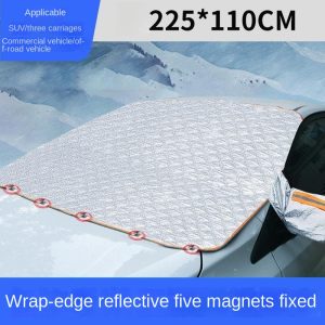 Magnetic Car Windshield Cover for Snow & Sun Protection (225x110cm) - All-Weather Waterproof Protector - Large Magnet