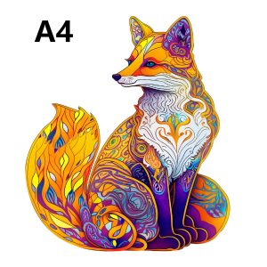 Unique Elephant Wooden Jigsaw Puzzle for Adults & Kids, Irregular Animal Shaped Pieces, Art Wall Decor Gift (Multiple Sizes) - M117-a4